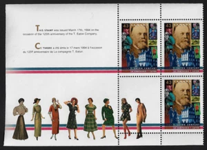 Canada - Block of 3 + Label - Timothy Eaton Company #1510 - MNH - Picture 1 of 1