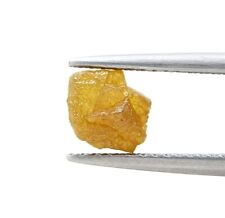 Uncut Diamond 1.34TCW Orange Yellow Sparkling Natural Polyhedron Shape Ring Gift