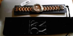 New York&company Wrist Watch New with tags silver&rose colored band - Bild 1 von 2