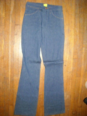 VTG 70 80 new 28 X 36 MENS REGULAR FIT WESTERN BOOT CUT DENIM WRANGLER JEANS 14 - Image 1 of 4
