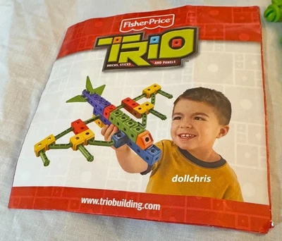 TRIO Blocks Fisher Price Airplane Boat Building Set Complete 32pc Mattel T3076 - Image 1 of 4