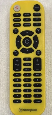 Controle remoto universal Westinghouse WH 6 dispositivos amarelo preto - Imagem 1 de 2