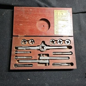 Vintage Henry Hanson Ace Tap Die Set Orig case 12 pc xtra Various taps - Picture 1 of 6