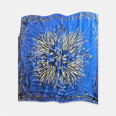 Bufanda de seda EMILIO PUCCI talla única grande azul seda multicolor floral usada en excelente estado Foto 1 de 3