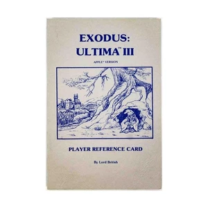 Origin Systems Ultima III - Exodus (Apple), Player Reference Card Only! VG+ - Picture 1 of 2