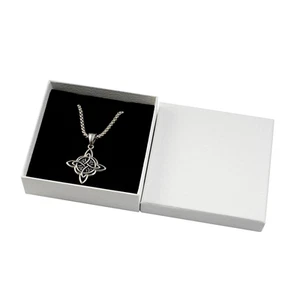 Collana Con Nodo Della Strega in Argento, Collana Con Ciondolo in Stile Retrò Co - Foto 1 di 12