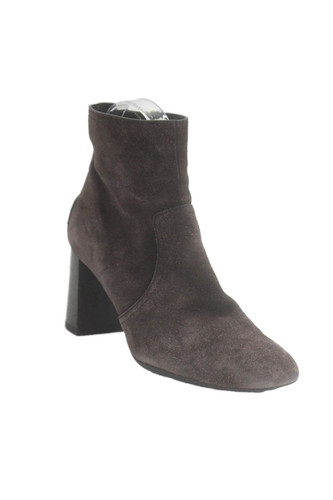 TOD’S Stivaletti Tods donna scamosciati testurizzati foderati zip laterale posteriore blocco perline marroni taglia E