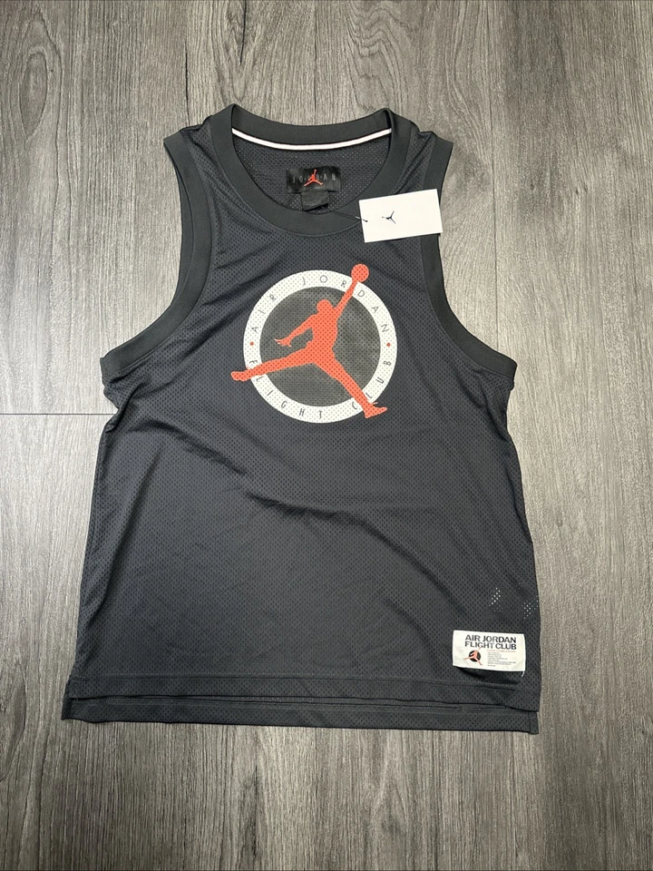 Nike Air Jordan Flight Club Mesh Jersey Black Tank Size XL
