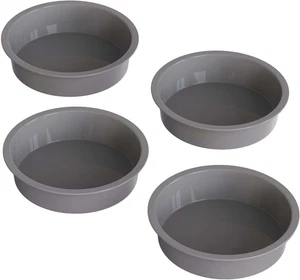 Silikon 5 Zoll Kuchenform Rund, 4er Set Silikon Kleine Kuchenformen Rund 5 Zoll - Bild 1 von 6