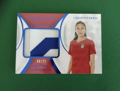 Christen Press 2018 Panini Immaculate Remarkable Patch /25 Uswnt *MATCH WORN* - Image 1 of 3