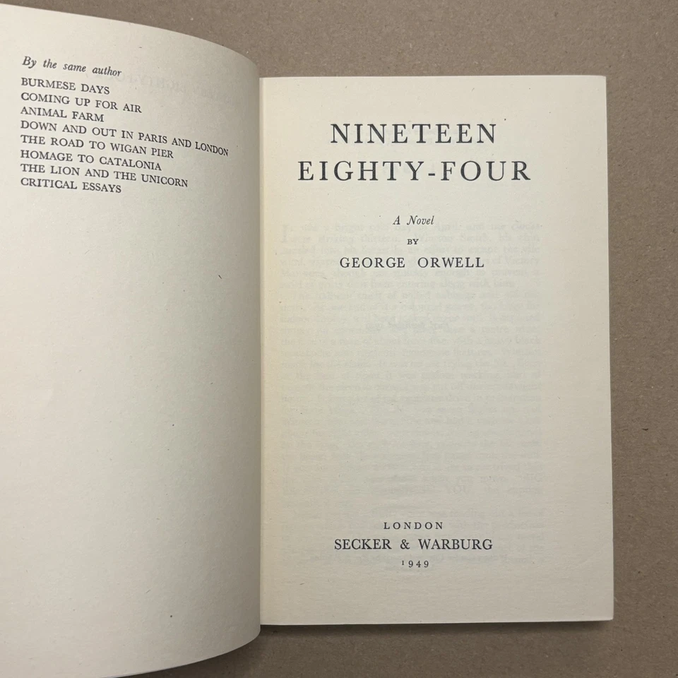 Nineteen Eighty-Four by George Orwell | First Edition (UK) 1949 | Facsimile DJ - Image 1 of 4