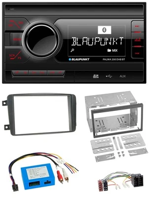 Blaupunkt MP3 Bluetooth DAB 2DIN SD USB Autoradio für Mercedes C 00-04 W203 Inst - Bild 1 von 4