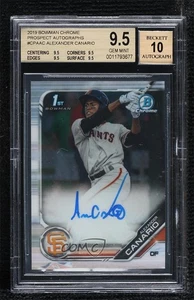 2019 Bowman Chrome Prospects Alexander Canario #CPA-AC BGS 9.5 GEM MINT Auto - Picture 1 of 4
