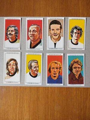 8 Sun Soccercards 1978-79, West Germany, VGC. - Image 1 of 2