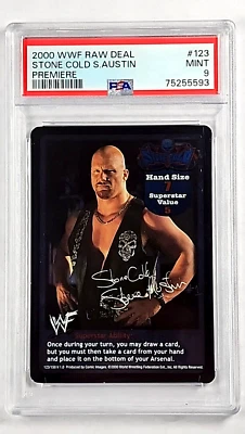 2000 WWF Raw Deal Premiere 123 Stone Cold Steve Austin PSA 9 POP 1 *None Higher* - Image 1 of 3