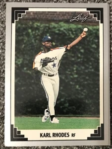 1991 Blatt Karl Rhodes Houston Astros #195 Vintage Baseball MLB Sammelkarte - Bild 1 von 2