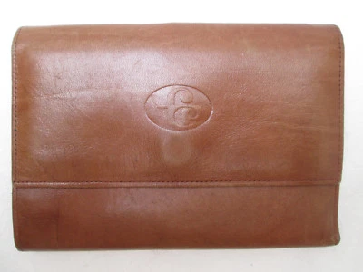 -AUTHENTIQUE portefeuille/porte-monnaie FRANCESCO BIASIA cuir TBEG vintage — 第 1/4 张图片
