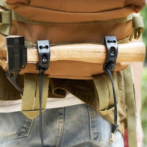 Molle Webbing Schnalle Clip Verschluss Taschenlampe Ice Axt Walking Stick Stativ - Picture 1 of 12