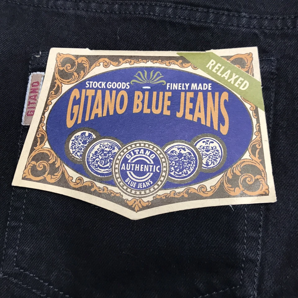 Y2K новый с Ярлыками GITANO расслабленный Jean женщин 18 (32 x 30) черный конус ноги запас ретро - Изображение 1 из 4