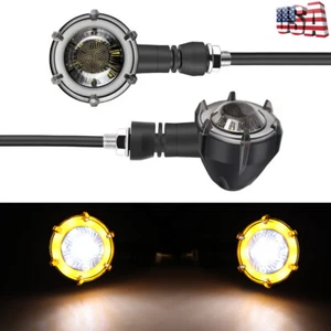 US Motorcycle LED Bullet Brake Blinker Running Turn Signal Tail Light For Harley - Picture 1 of 12