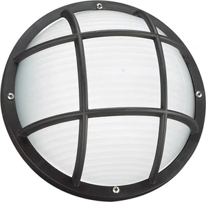 Generation Lighting 89807EN3-12 One Light Outdoor Wall/Ceiling Mount 10" Black - Picture 1 of 8