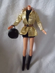 Barbie Boutique Fashion Avenue 1996 ribete de leopardo dorado y vestido negro 18126 - Imagen 1 de 4