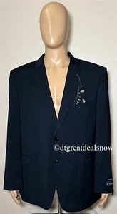 US Polo Assn Mens 48R Navy Blue Blazer Jacket Sport Coat Comfort Stretch Travel - Picture 1 of 11