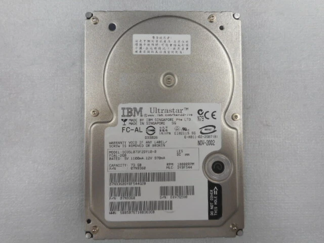 Hitachi IC35L073F2DY10-0 73GB, 10K, 2GB, FCAL Drive - Image 1 of 4