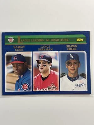 2003 Topps #345 Sammy Sosa / Lance Berkman / Shawn Green LL Home Team Advantage - Image 1 of 2