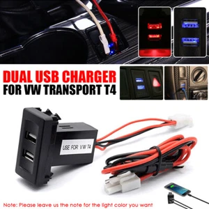 2.1A Universal Car Dual USB Port Charger Socket For VW Volkswagen Transporter T4 - Picture 1 of 11