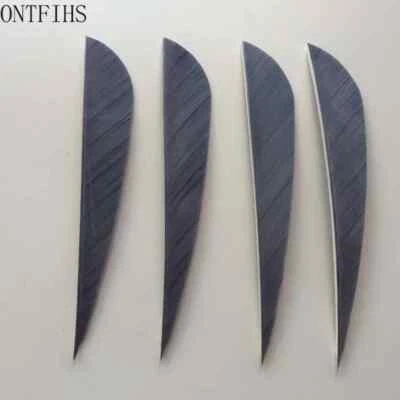 100PCS 4 Inch Parabolic Arrow Fletching Feathers Fletches RW LW - Image 1 of 4