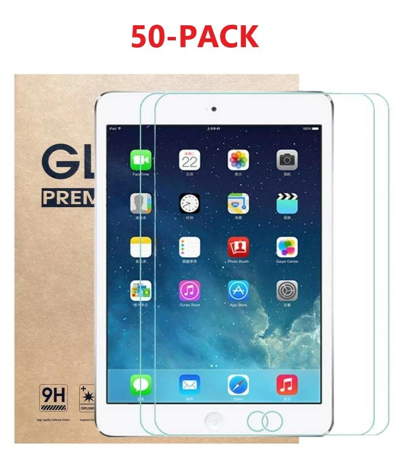 50-Pack Tempered Glass Screen Protector For iPad 10.2 inch 8th 7th Generation - Image 1 of 4