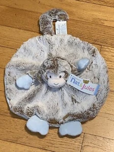 NWT Demdaco Nat & Juels Round Monkey Security Blanket/Lovey - Picture 1 of 3