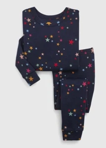 GAP Kids Boys Girls Sz 12 Navy Stars Long Sleeve+ Pants Pajama Set Loose Fit NEW - Picture 1 of 5