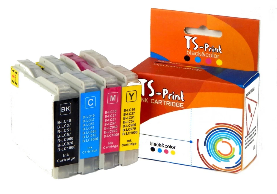 TS-Print Patronen kompatibel mit Brother LC970XL LC1000XL BK+Farbe MFC-235C 240C - Bild 1 von 1