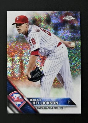 Mega caja Topps Chrome #HMT30 2016 Jeremy Hellickson refractor moteado objetivo Foto 1 de 2