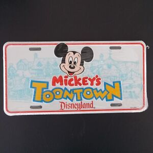 Disneyland Mickey's Toontown Metal Vanity License Plate Mickey Mouse SEALED