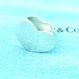 Anillo Tiffany & Co. Plata Esterlina Paloma Picasso Doble Corazón Moderno Talla 8 - Imagen 1 de 13