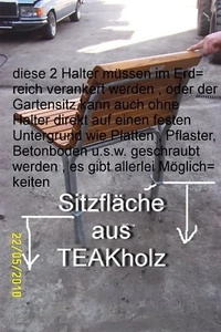 GARTENSTUHL-GARTEN-TERASSE-POOL-PARK-SCHWIMMBAD-STUHL-SITZAUFLAGE-TEAK-HOLZ - Bild 1 von 4