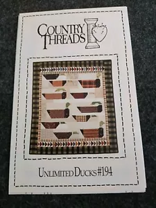 UNLIMITED DUCKS # 194 Country Threads Quilt Pattern Tesene / Tendall 1994 UNCUT - Picture 1 of 3