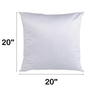10Pcs 20" White Sublimation Blank Pillow Case Sofa Waist Cushion Cover DIY Gift - Picture 1 of 12