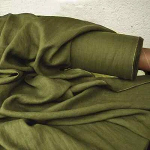 Pickle Green Linen Fabric by the Yard - Pre-Washed linen for Clothing & Decor - Picture 1 of 1