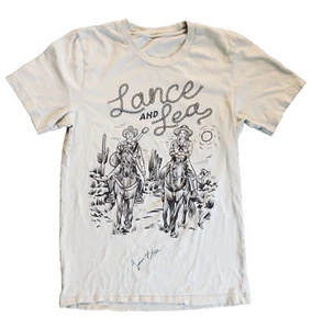 Camiseta Autografiada Lance and Lea Songs From The Road Tour 22 Bronceado Claro S - Imagen 1 de 5