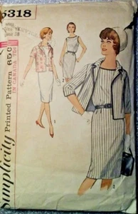 Simplicity 5318 Sewing Pattern Dress Jacket  size 18  Cut & counted - Picture 1 of 2
