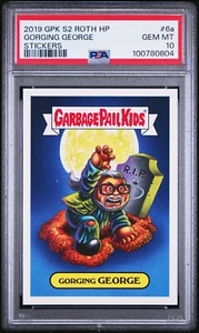 2019 Garbage Pail Kids Revenge of Horror-ible GORGING GEORGE 6a PSA 10 Romero - Picture 1 of 2