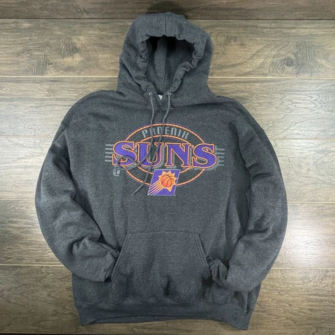 Vintage Salem Phoenix Suns 90s NBA Mens Gray  Graphic Sweatshirt Hoodie XL Cover