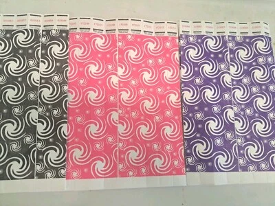 INDIANA Swirls Design Tyvek Wristbands Event Party 3/4" - 50 Count You Choose Color