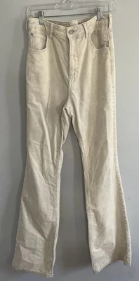 Pilcro The Icon Corduroy Boot Cut Jeans Ivory / Cream Size 30 Tall - Image 1 of 4