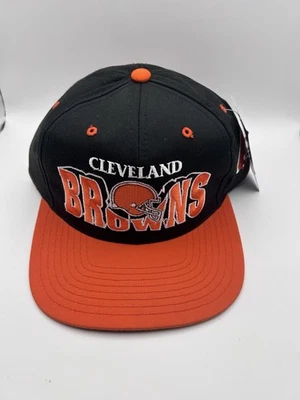 Vintage NFL Cleveland Browns Hat 90's Snapback Helmet Logo - Image 1 of 4