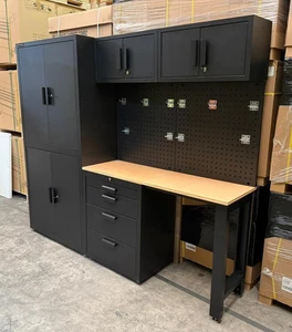 US PRO GARAGE STORAGE SYSTEM TOOL CHEST CABINET BOX BLACK FINANCE OPTIONS - Picture 1 of 8